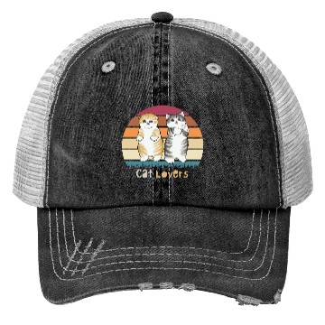 Discover Cat lovers dedign with sweet cats Trucker Hats