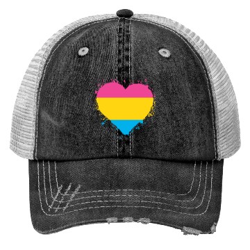 Discover Pride LGBTQ heart Trucker Hats