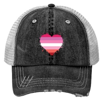 Discover Pride LGBTQ heart Trucker Hats
