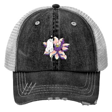 Discover Lotus Cat Trucker Hats