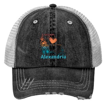 Discover I love my home town Alexandria Louisiana Trucker Hats