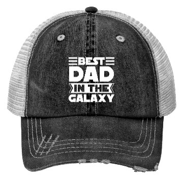 Discover Best Dad in The Galaxy Gift Trucker Hats