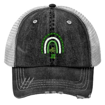Discover Green Four Leaf Clover .St Patrick's Day Trucker Hats