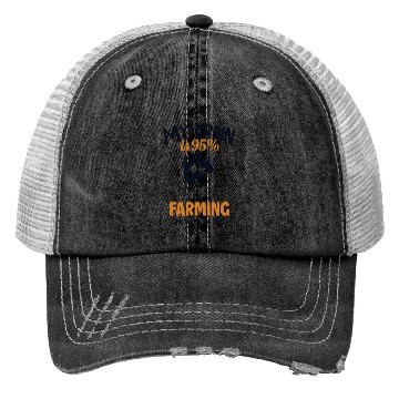Discover My Brain is 95% Farming Agriculture Rancher Farmer Trucker Hats