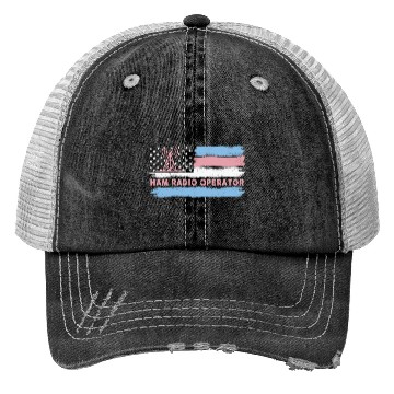 Discover Ham Radio Operator US Flag Trucker Hats