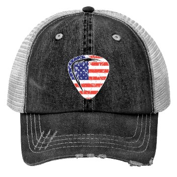 Discover 4th of July US Guitar Plectrum Trucker Hats