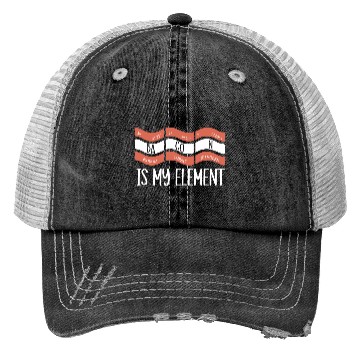 Discover Funny Science Pun Bacon Periodic Table Trucker Hats