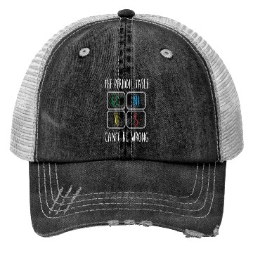 Discover Funny Science Geek Teacher Genius Periodic Table Trucker Hats