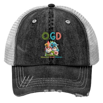 Discover Obsessive Gnome Disorder - Cute Garden Gnome Trucker Hats