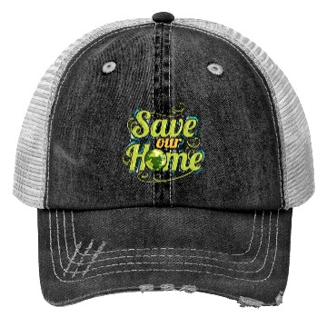 Discover Logo Save Our Home For Earth Day Trucker Hats