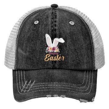 Discover Happy Easter Day Cute Easter Trucker Hats