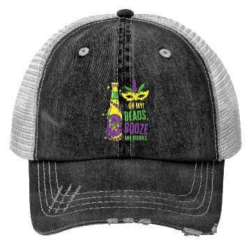 Discover Mardi Gras Carnival Mask Beer Beads Boobies Trucker Hats