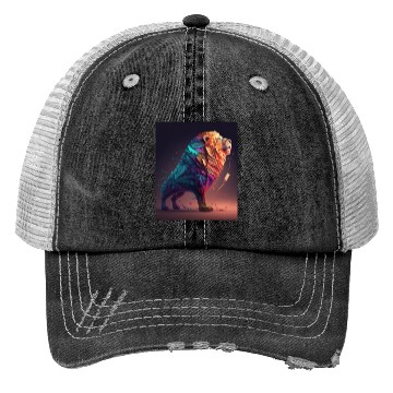 Discover lion Trucker Hats