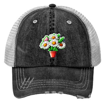 Discover Daisy Flower Sticker Trucker Hats