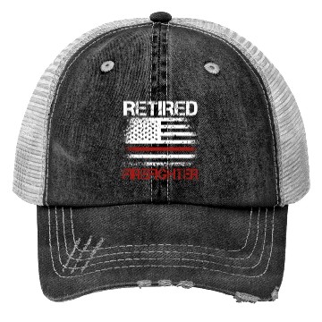 Discover Retired Firefighter Us Flag Trucker Hats