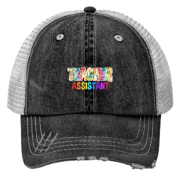 Discover Teacher Assistant Tie Dye Back To School Trucker Hats