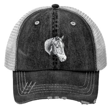 Discover Horse head pencil drawing Trucker Hats