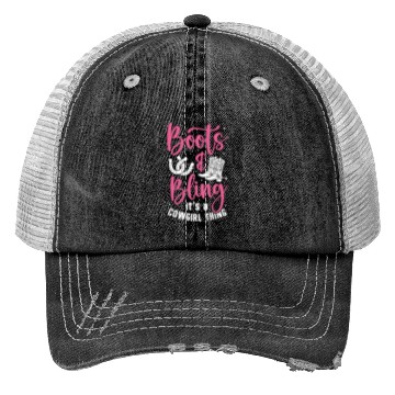 Discover Boots And Bling It's A Cowgirl Thing Trucker Hats