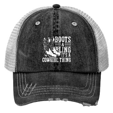 Discover Boots And Bling It's A Cowgirl Thing Trucker Hats