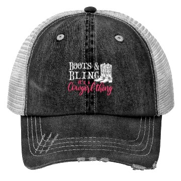 Discover Boots And Bling It's A Cowgirl Thing Trucker Hats