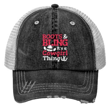 Discover Boots And Bling It's A Cowgirl Thing Trucker Hats