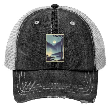 Discover Enchanting Rainforest Night Trucker Hats