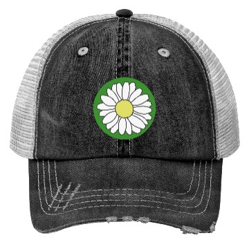 Discover Cute flower in green circle Trucker Hats