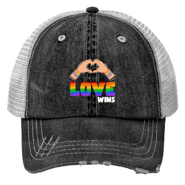 Discover Pride LGBTQ. Statement Trucker Hats