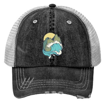 Discover Sun Mountain And Sea Trucker Hats
