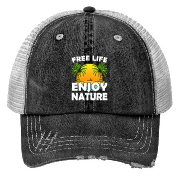 Discover Free Life Enjoy Nature Trucker Hats