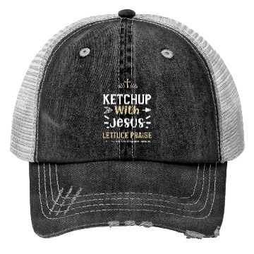 Discover Ketchup With Jesus Lettuce Prais... Trucker Hats
