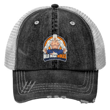 Discover Old Man Rolls Gorilla Jiu Jitsu Fighter Trucker Hats