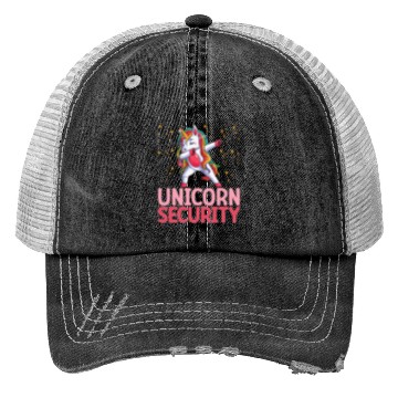 Discover Unicorn Security Funny Unicorn Dabbing Birthday Trucker Hats