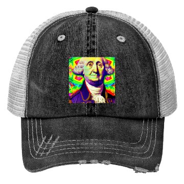 Discover Trippy George Washington Trucker Hats