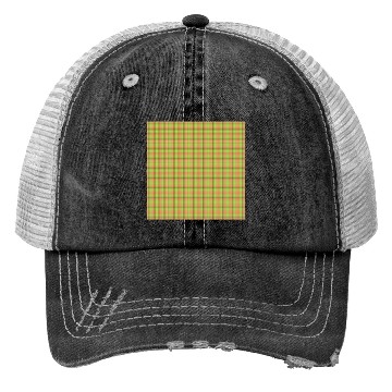 Discover Easter Carrot Colors Plaid Pattern Trucker Hats