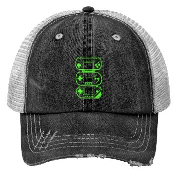 Discover Green Handheld Gaming Blueprint Trucker Hats