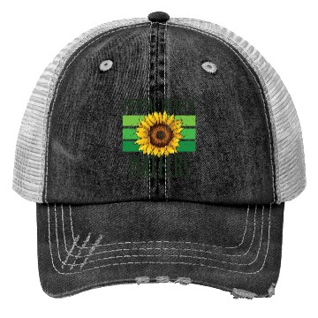 Discover Mental Health Matters Green Sunflower Trucker Hats
