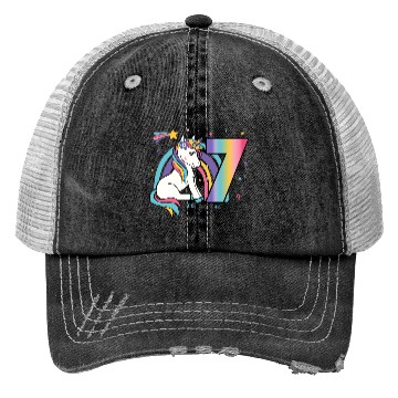 Discover 7th birthday Girls Unicorn Trucker Hats