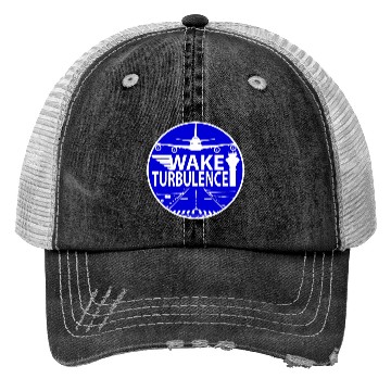 Discover Wake Turbulence Circle Logo Trucker Hats