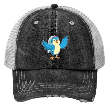 Discover Bird As Bride With Veil Trucker Hats
