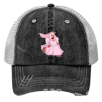 Discover Pig As Bride With Wedding Dress Trucker Hats