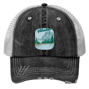 Discover Mountain Landscape Paradise Trucker Hats