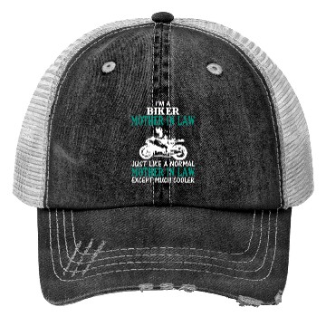 Discover I'M A BIKER MOTHER IN LAW Trucker Hats