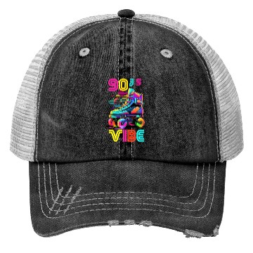Discover 90s Vibe - I Love The 90s - Retro 90s Neon Trucker Hats