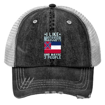 Discover Mississippi Flag US State Trucker Hats