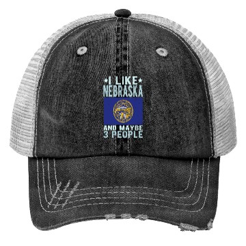 Discover Nebraska Flag US State Trucker Hats