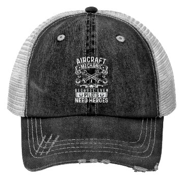 Discover Airplane Mechanic Funny Aviation Technician Trucker Hats