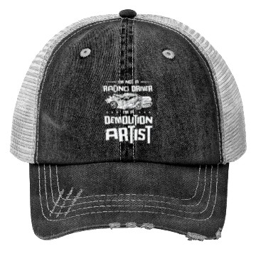 Discover Demolition Derby Car Demo Driver Trucker Hats