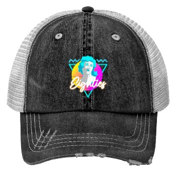 Discover Retro Disco Nostalgia Neon Trucker Hats