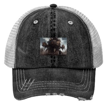 Discover Dangerous Crab like Steampunk machine abstract Trucker Hats